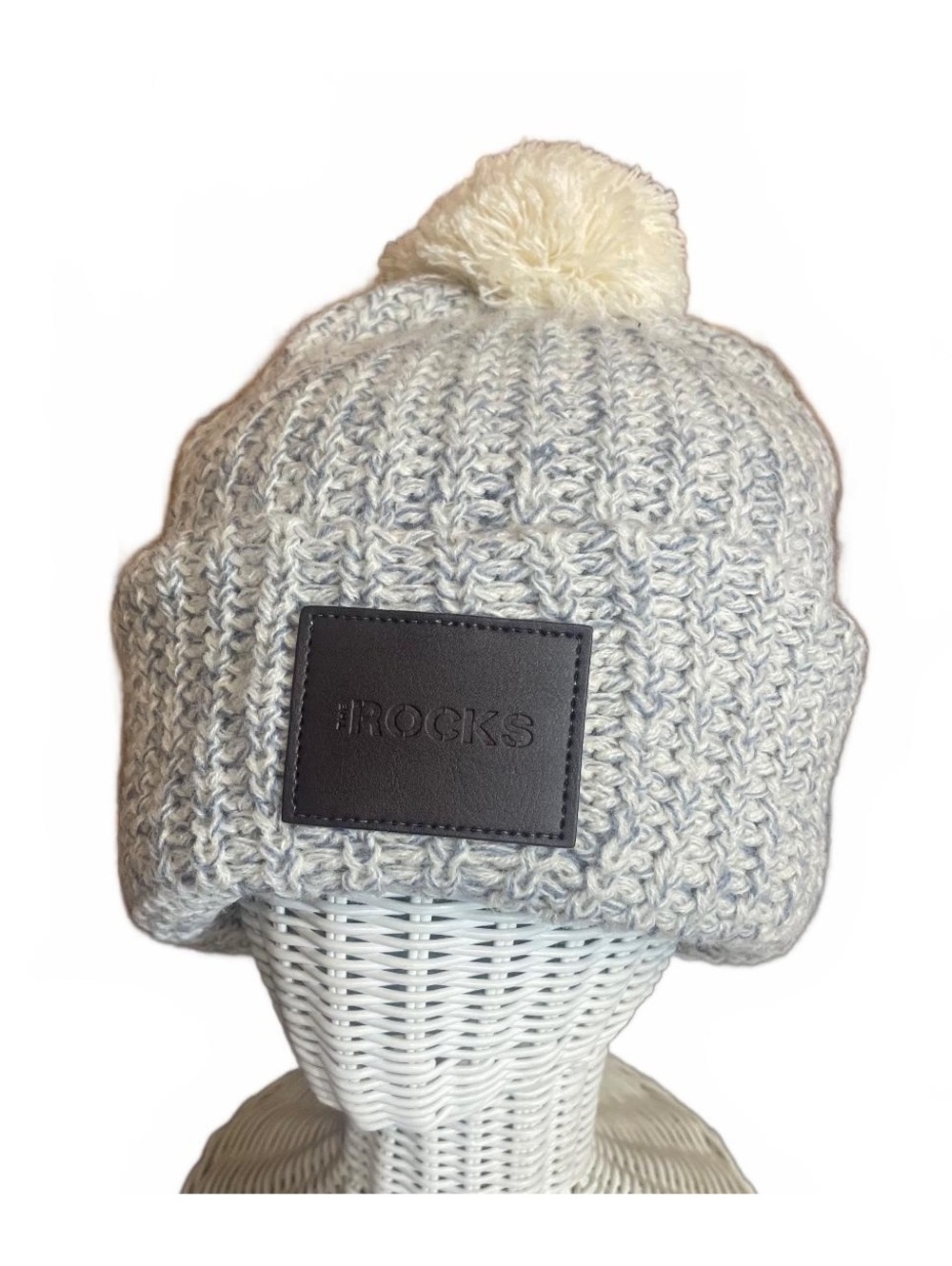 Hitwear the Rocks gray beanie with pompom